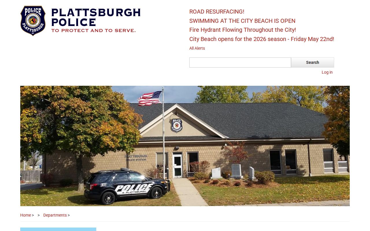 Plattsburgh criminal records source at the City Police Department