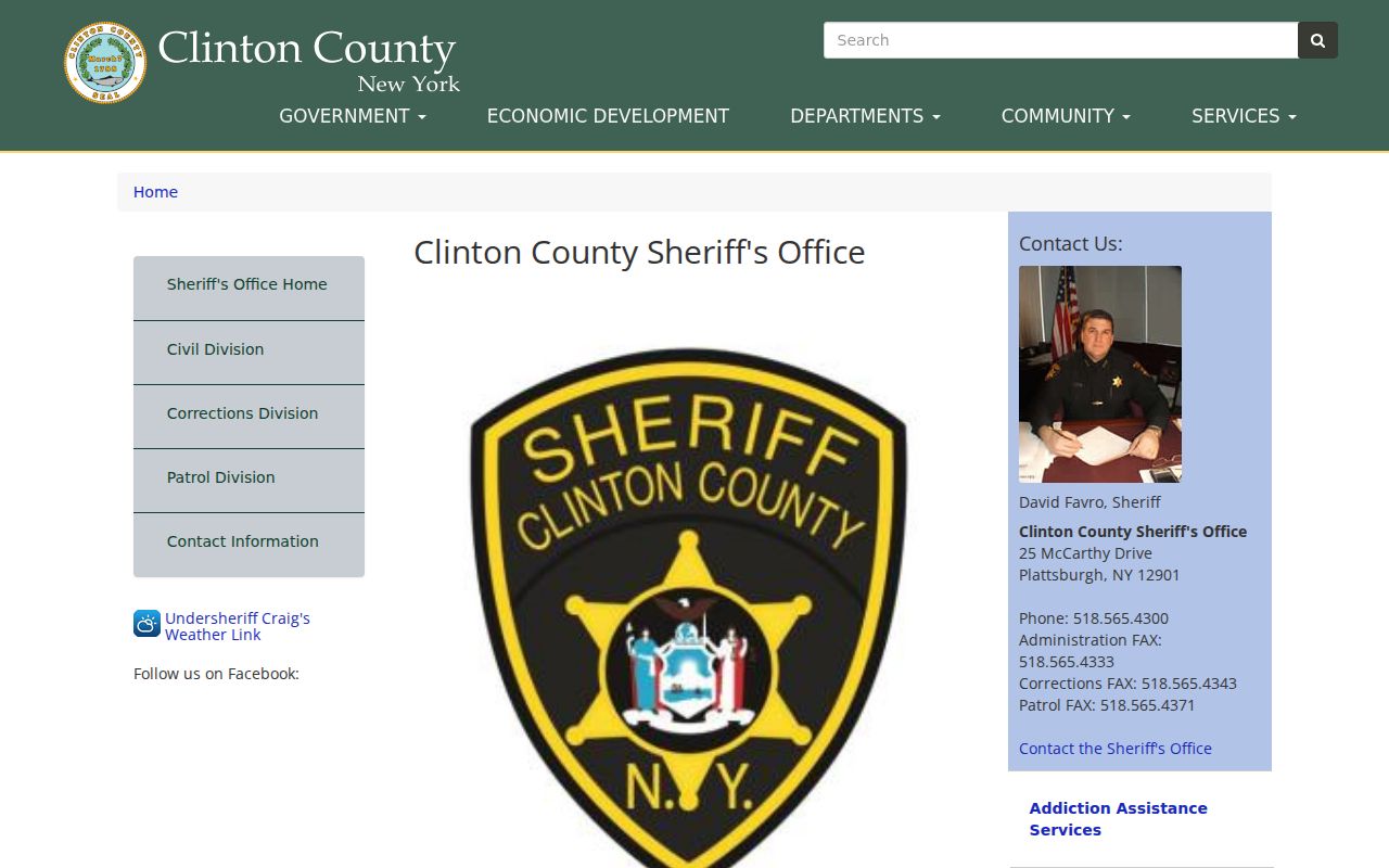 Clinton County Sheriff's Office records unit